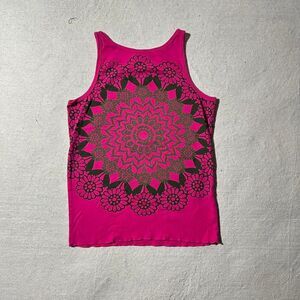J. Crew Women’s Pink and Brown Mandala Tank Top